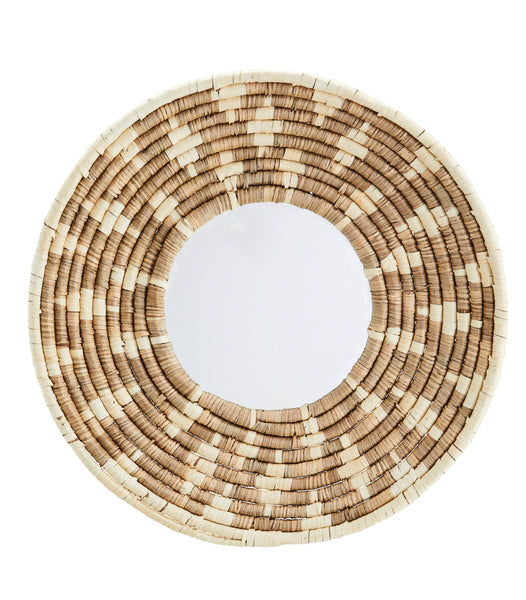 ROUND MIRROR WITH SEAGRASS, Ø 65 CM