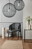 SELENE hanging lamp, black iron ball, D70