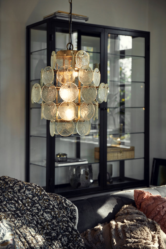 COINS Hanging lamp, clear glass coins, small