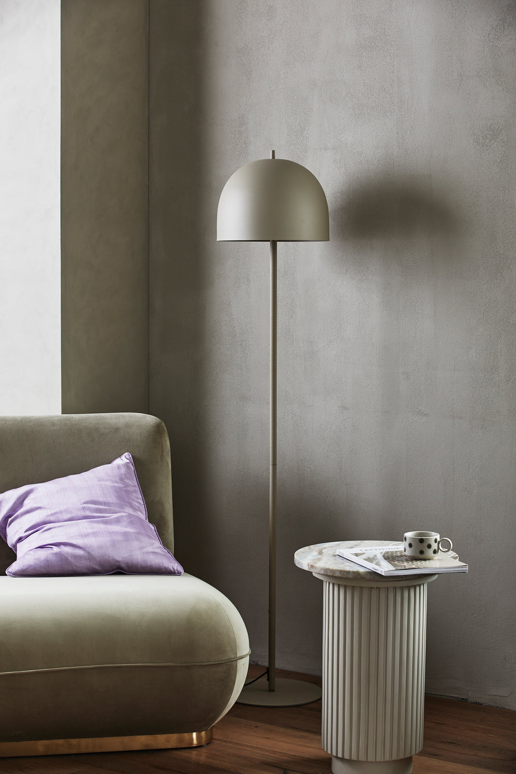 GLOW floor lamp, matt beige
