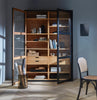 VIVA cabinet with glass doors+drawers black