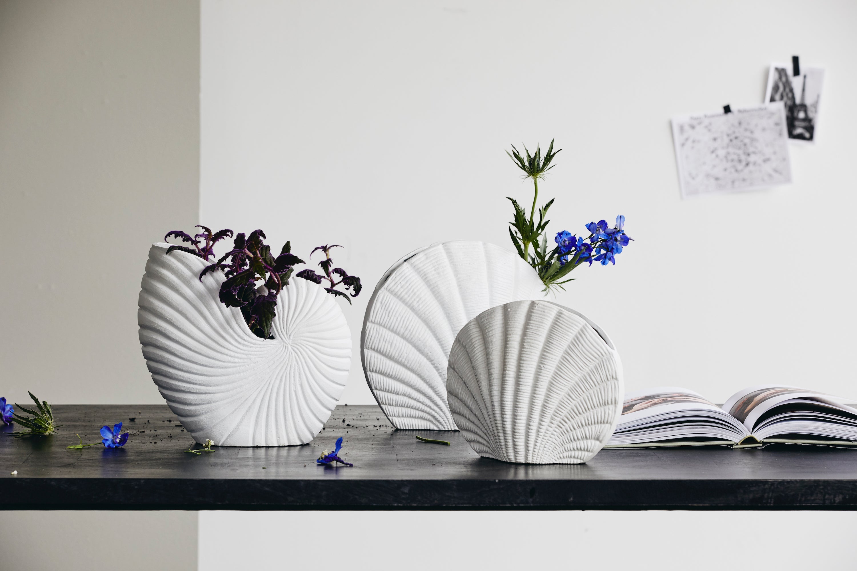 RAKITU flower pot & vase, white