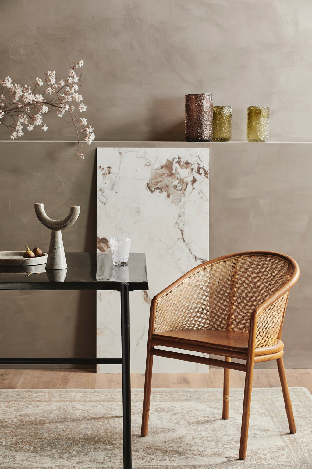 MOSSO TEAK dining chair, light brown