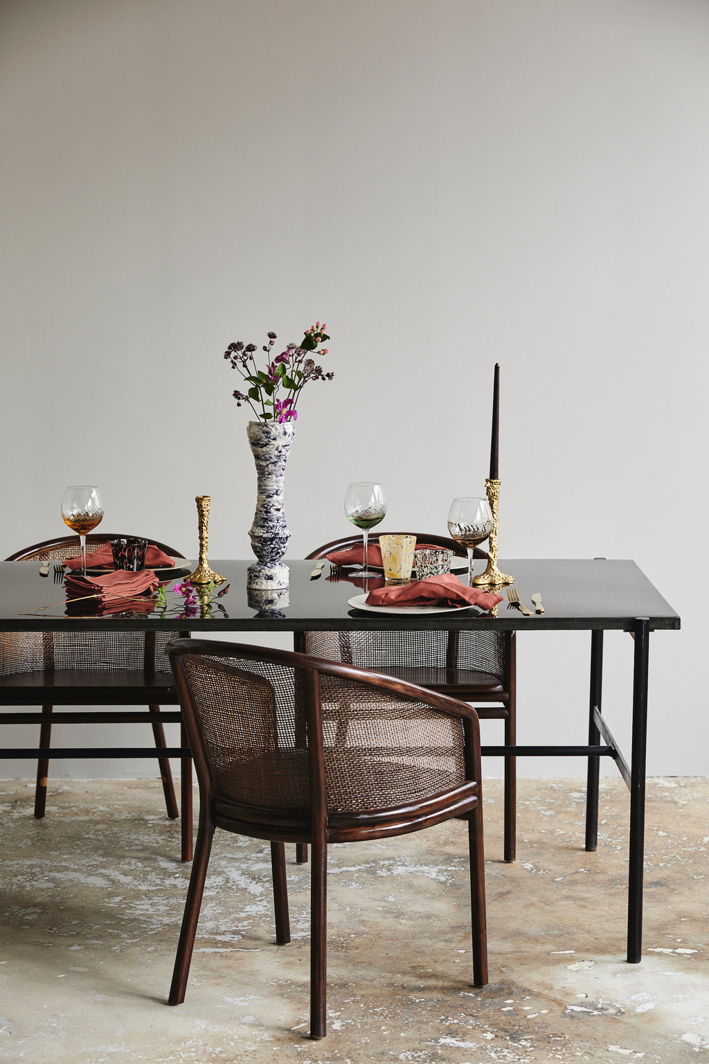 MOSSO TEAK dining chair, dark brown