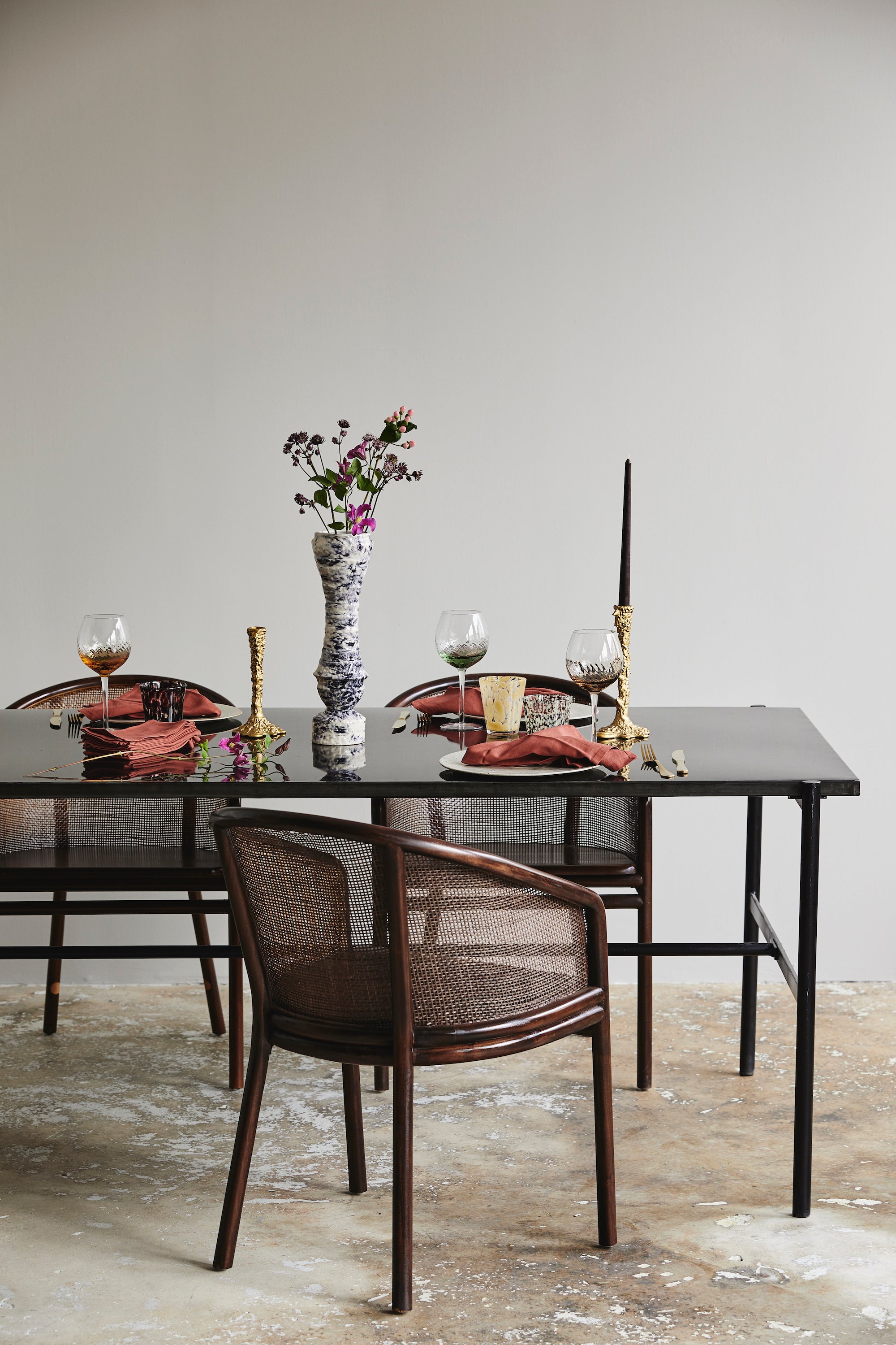 MOSSO TEAK dining chair, dark brown