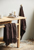 VINGA tray, brown marble, Ø 20