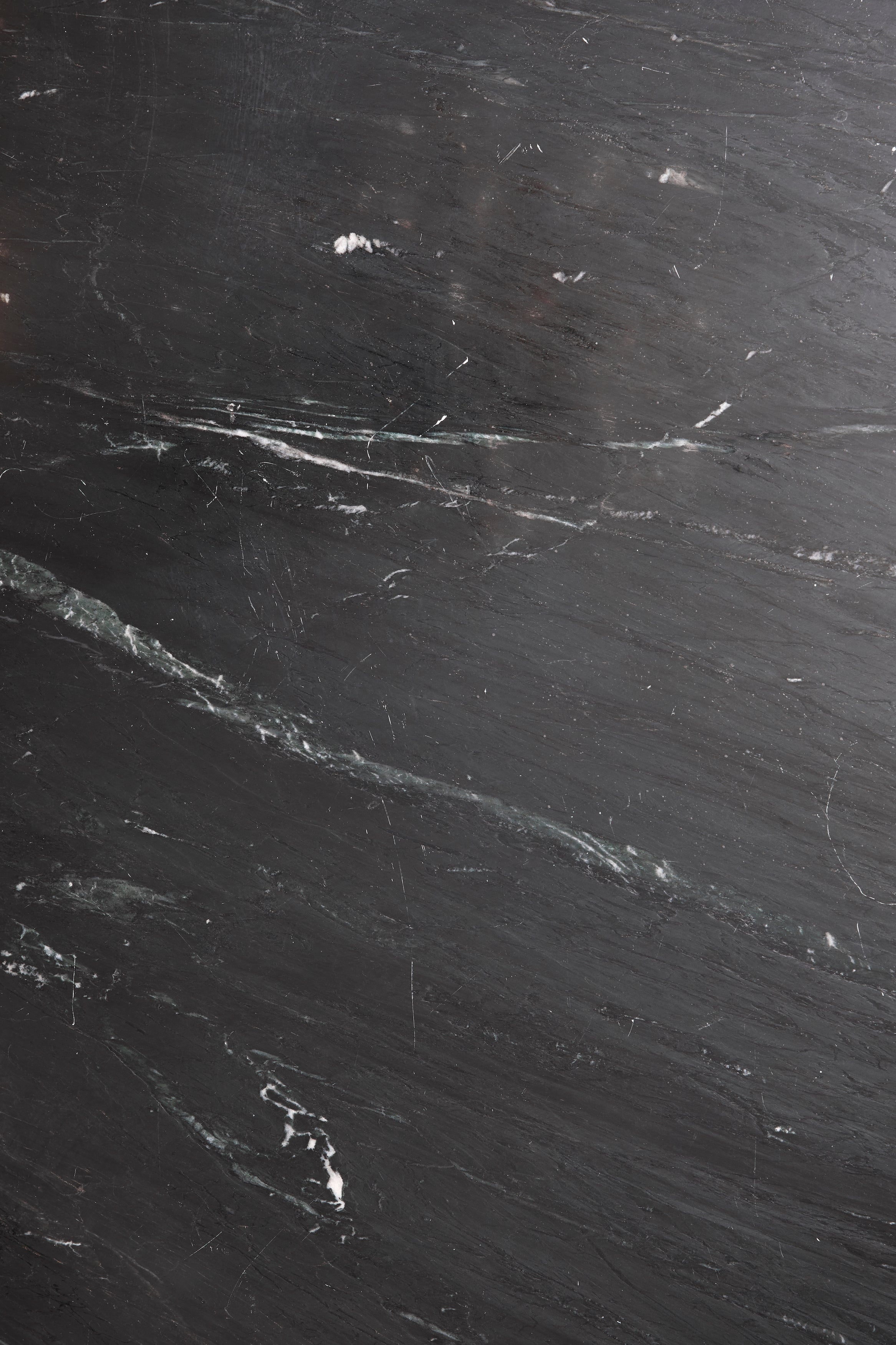 ERIE BLACK round coffee table, marble top, Ø 90