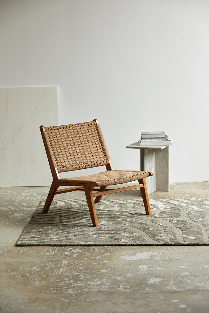 CLUB lounge chair, teak/weaving