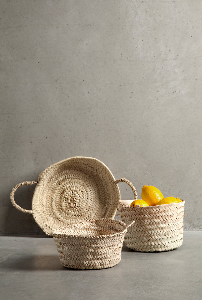 BASKET LEMON | PALM LEAVES | 18 CM