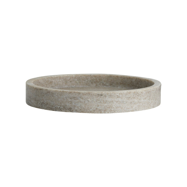 VINGA tray, brown marble, Ø 20