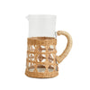 WEVA Pitcher, glass, rattan, nature