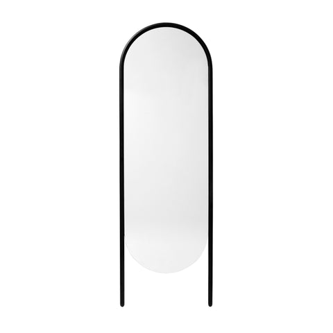 WONDER stand mirror, oval, black